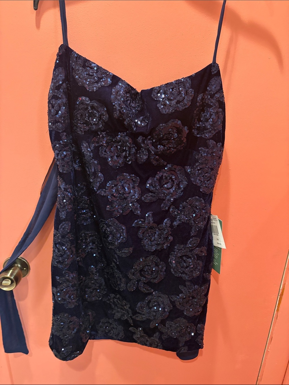 Black Sequin Special Occasion Dress.    Size 14